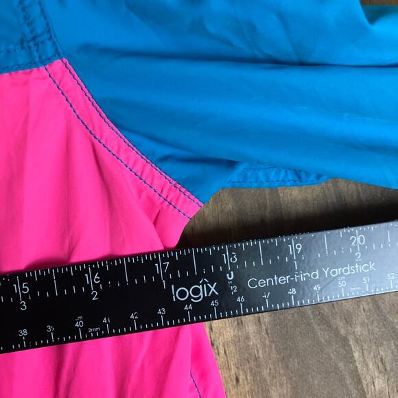 Aeropostale Womens Jacket Multicolor Block Hooded Windbreaker Zip Pockets Small - Picture 7 of 11